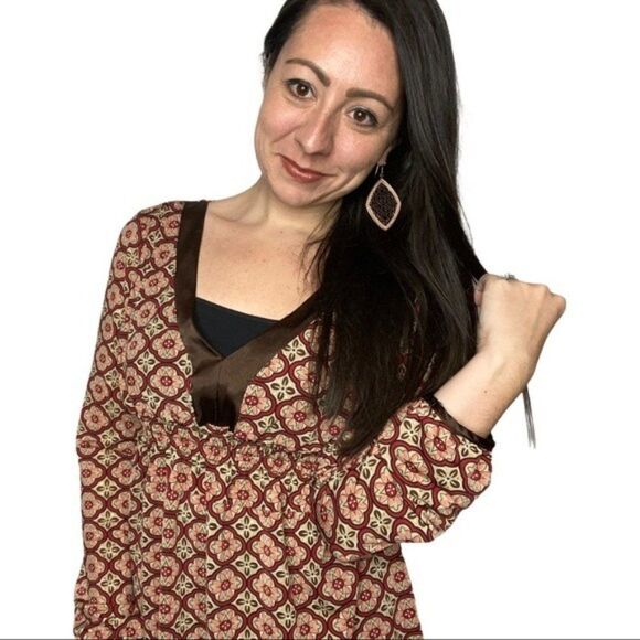 Y2K Baby Doll Tunic top womens size Large - Picture 2 of 10